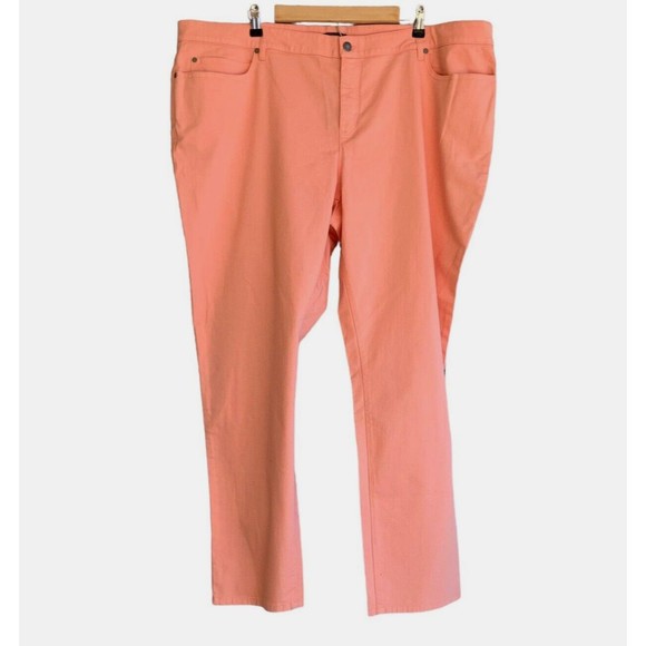 Eileen Fisher Pants - Eileen Fisher Woman 5 Pocket Lean Jean Organic Cotton Size 22W Stretch Peach